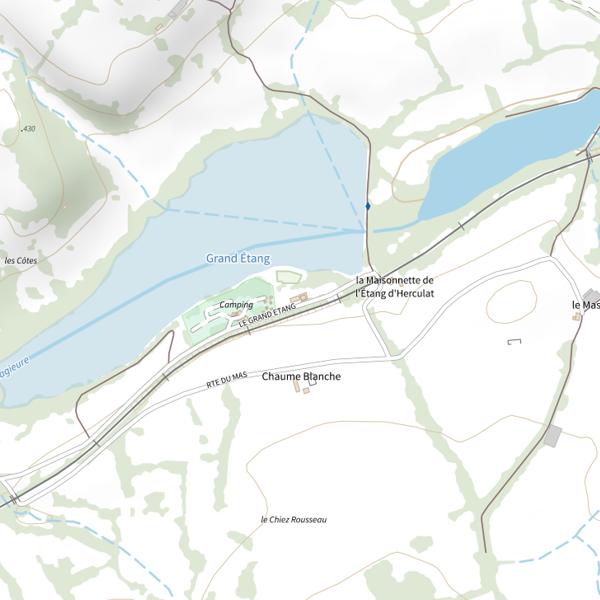 Plan cartographique de Étang d'Herculat