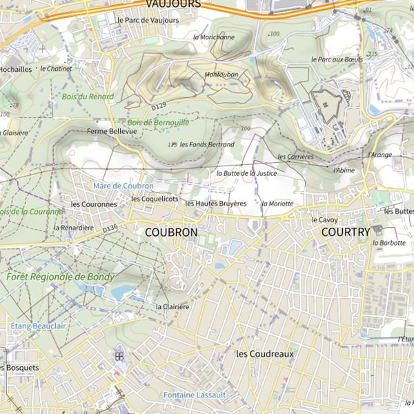 Plan cartographique de Étang Dominique