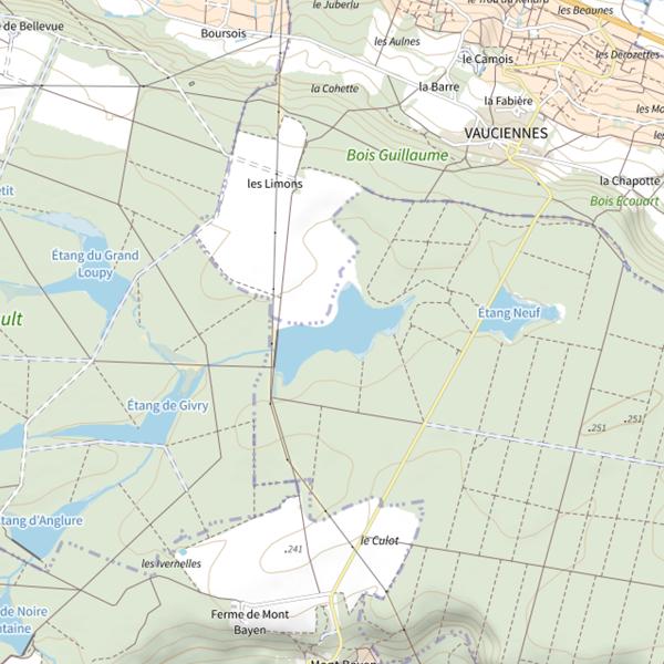 Plan cartographique de Étang d'Orléans: Un Spot Idéal
