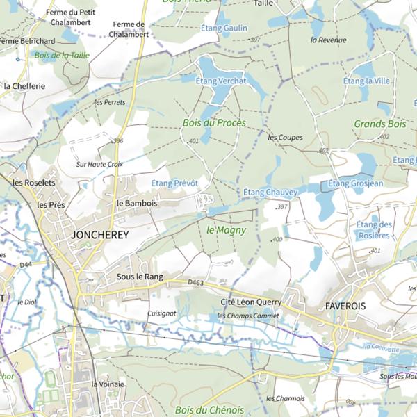 Plan cartographique de Étang du Barrage