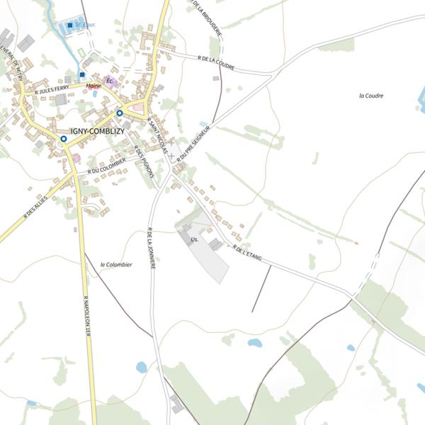 Plan cartographique de Étang du Bas
