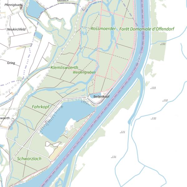Plan cartographique de Étang du Beilenkopf