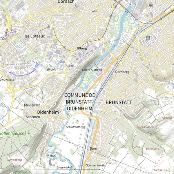 Plan cartographique de Étang du Bitz