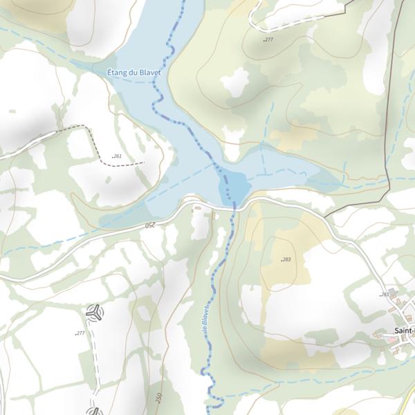 Plan cartographique de Étang du Blavet