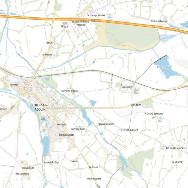 Plan cartographique de Étang du bois de la Motte