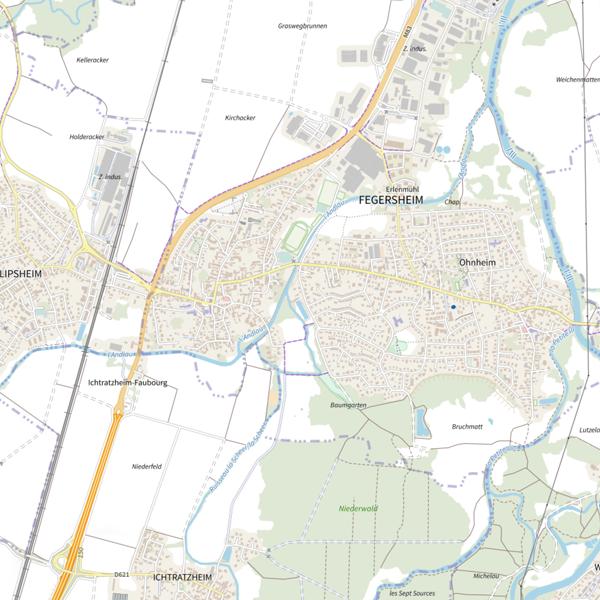 Plan cartographique de Étang du Bosquet
