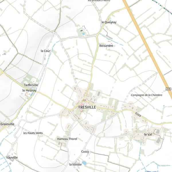 Plan cartographique de Étang du Boulay