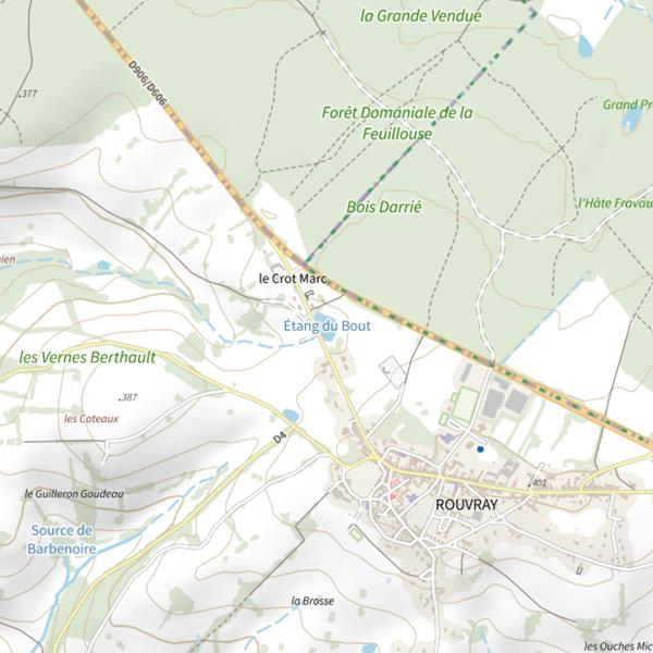 Plan cartographique de Étang du Bout