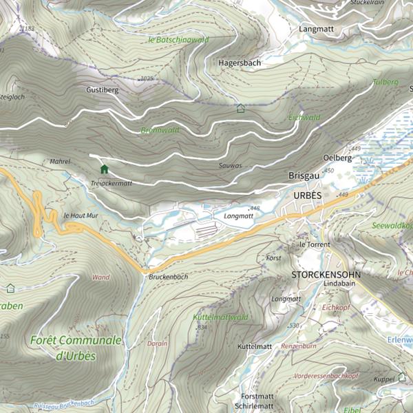 Plan cartographique de Étang du Brunnkopf