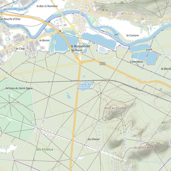Plan cartographique de Étang du Buissonnet