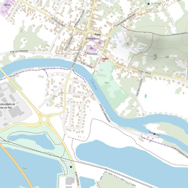 Plan cartographique de Étang du Carandeau