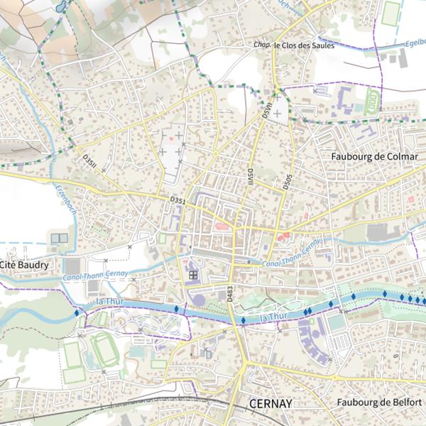 Plan cartographique de Étang du Centre