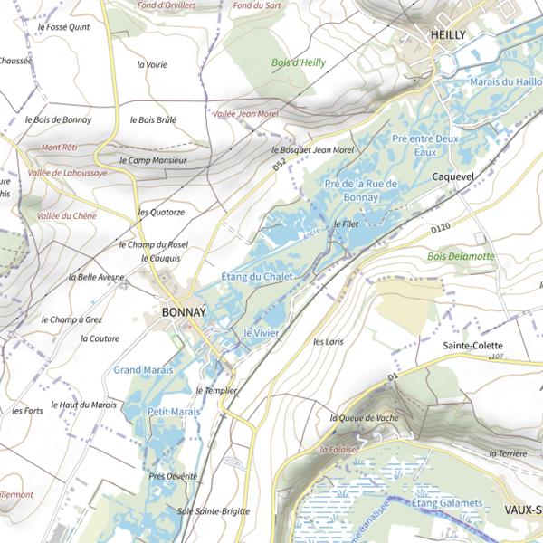 Plan cartographique de Étang du Chalet