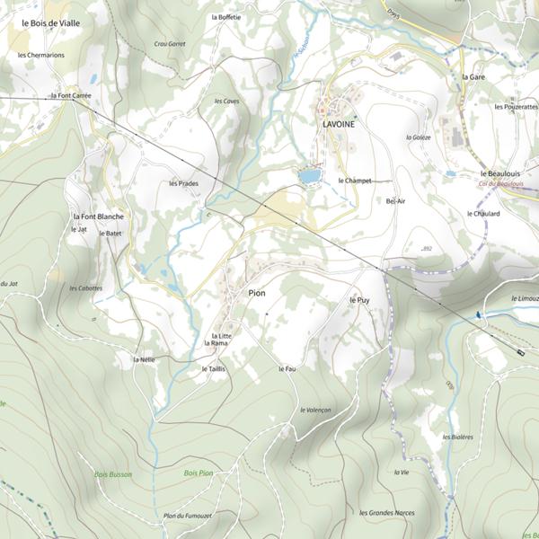 Plan cartographique de Étang du Charrais