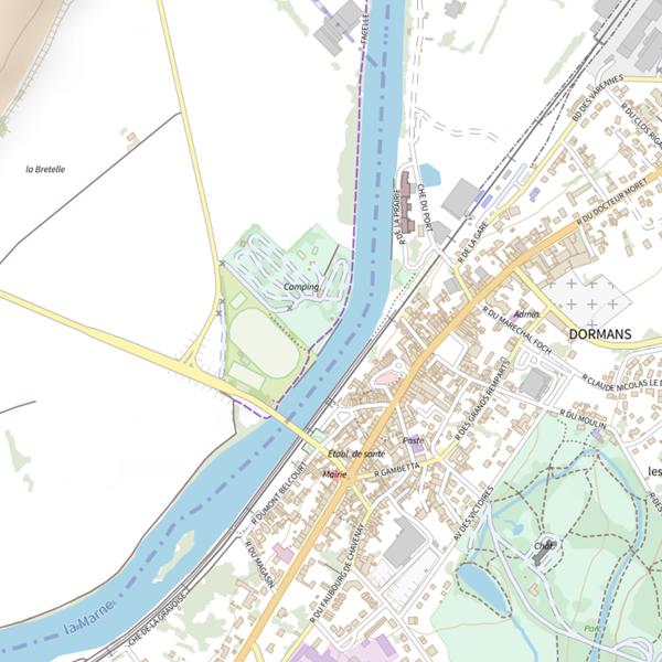 Plan cartographique de Étang du Château (Aisne)