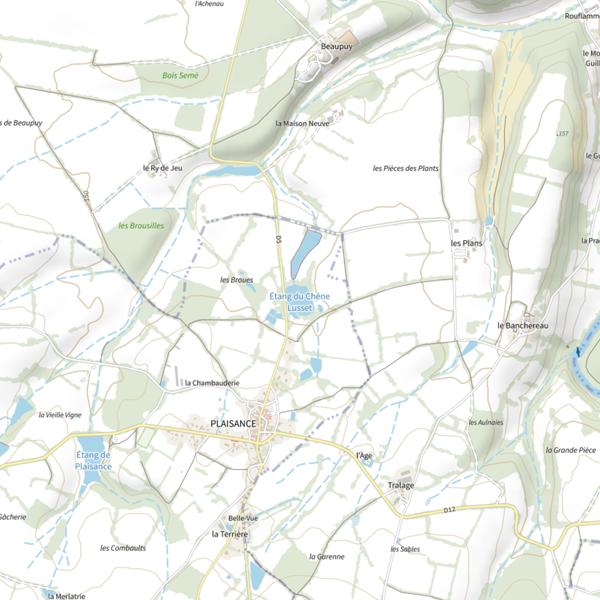 Plan cartographique de Étang du Chêne Lusset