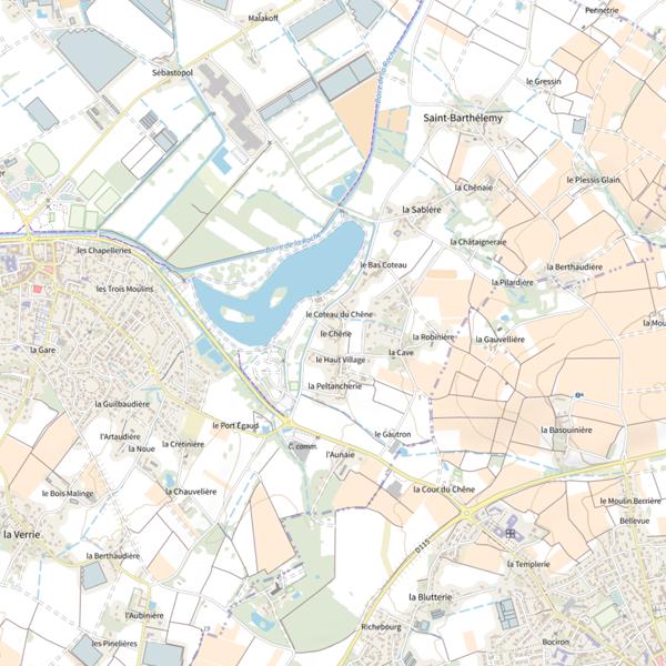 Plan cartographique de Étang du Chêne