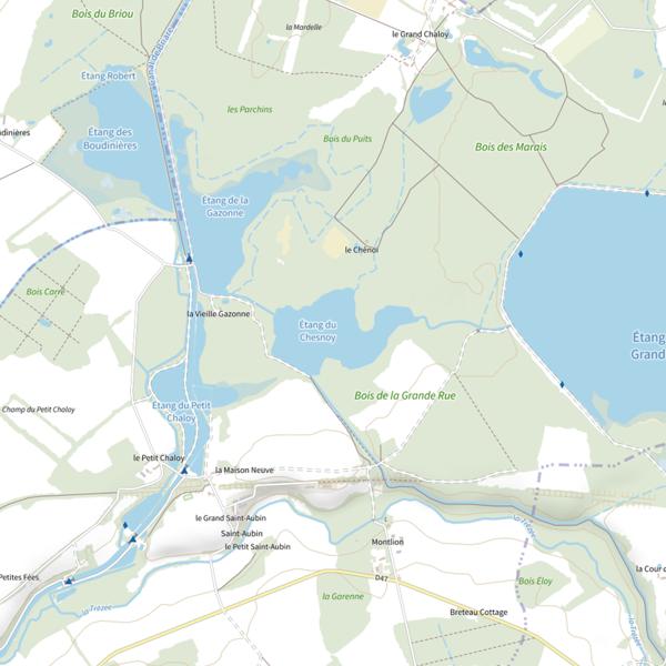 Plan cartographique de Étang du Chesnoy