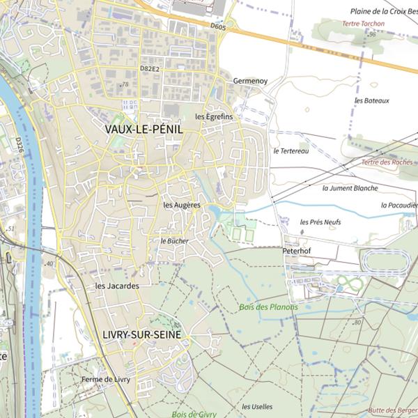 Plan cartographique de Étang du Clos Saint Martin