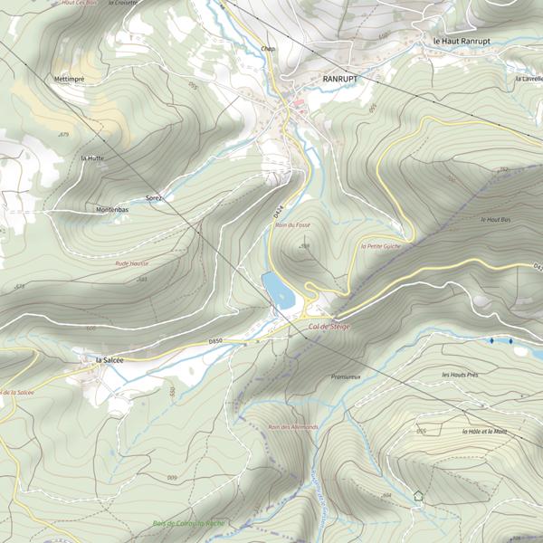 Plan cartographique de Étang du Col de Steige