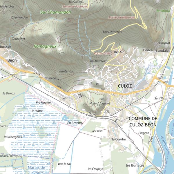 Plan cartographique de Étang du Conte