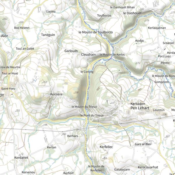 Plan cartographique de Étang du Corong