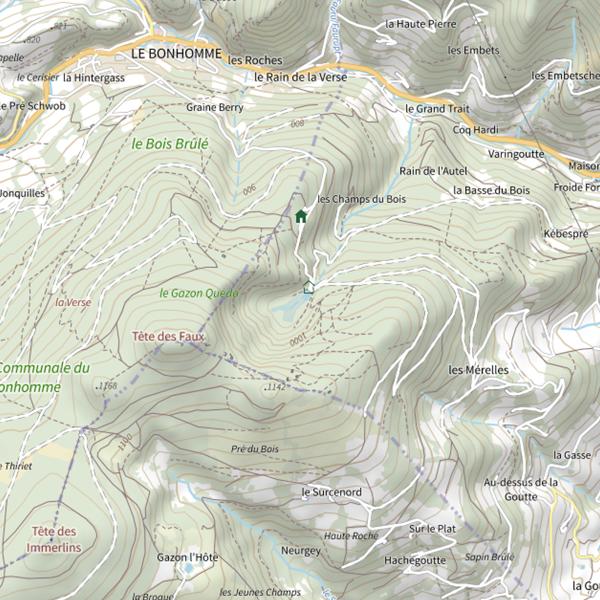 Plan cartographique de Étang du Devin