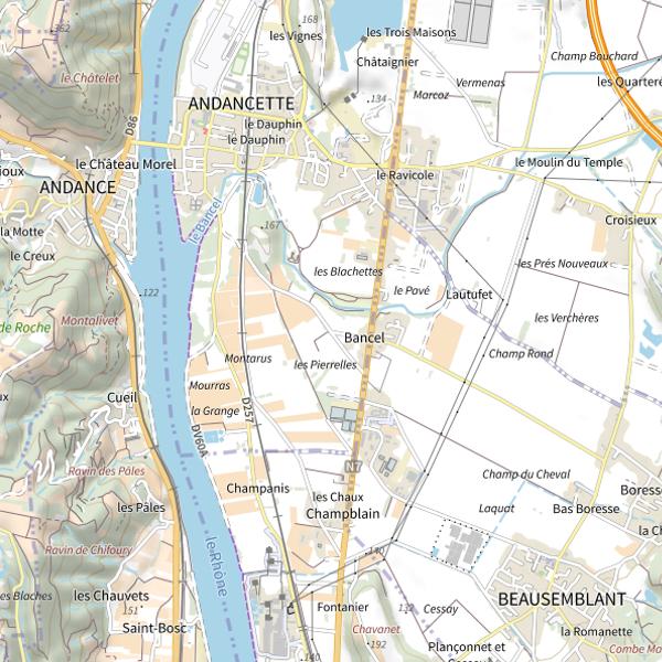 Plan cartographique de Étang du Disard
