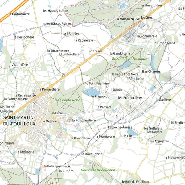Plan cartographique de Étang du Flageolet