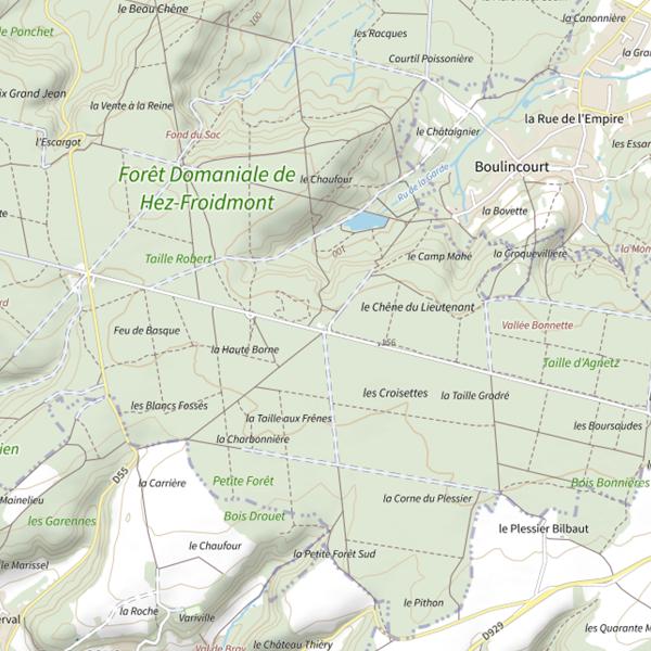 Plan cartographique de Étang du Fond de la Garde