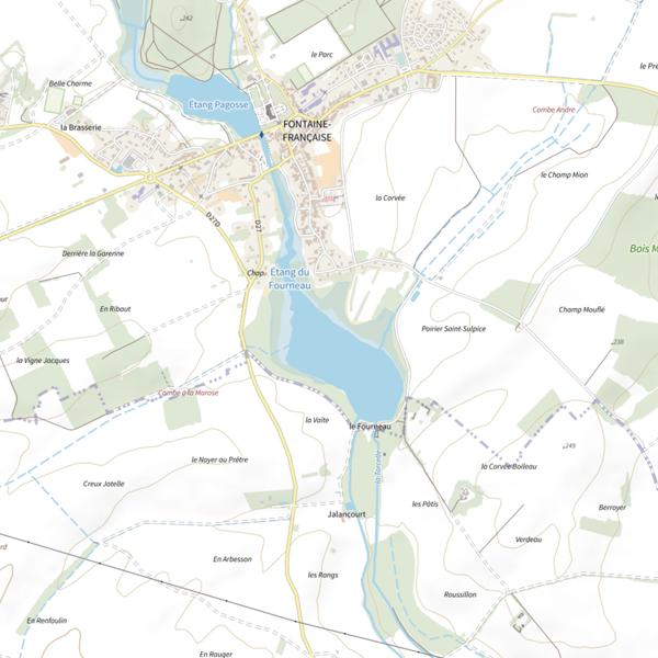Plan cartographique de Étang du Fourneau
