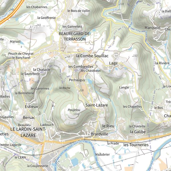 Plan cartographique de Étang du Fromajou