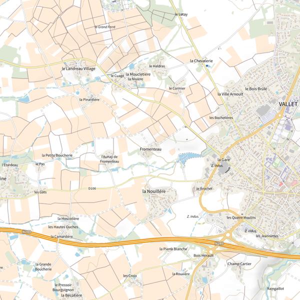 Plan cartographique de Étang du Fromenteau