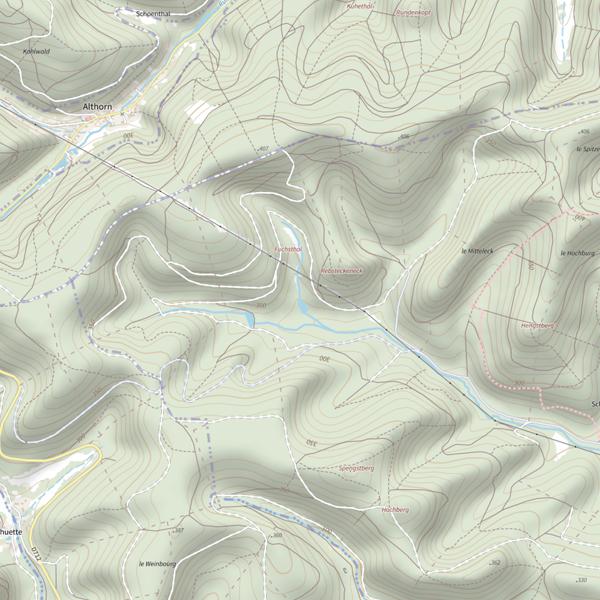Plan cartographique de Étang du Fuchsthal