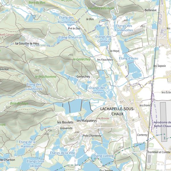 Plan cartographique de Étang du Gantner