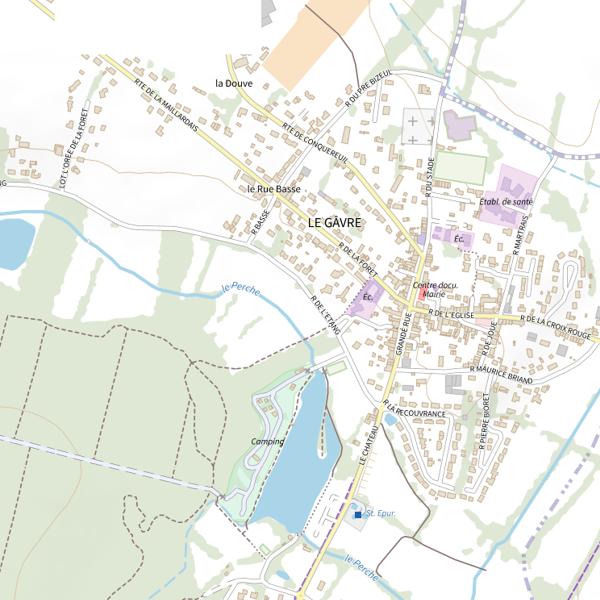 Plan cartographique de Étang du Gâvre
