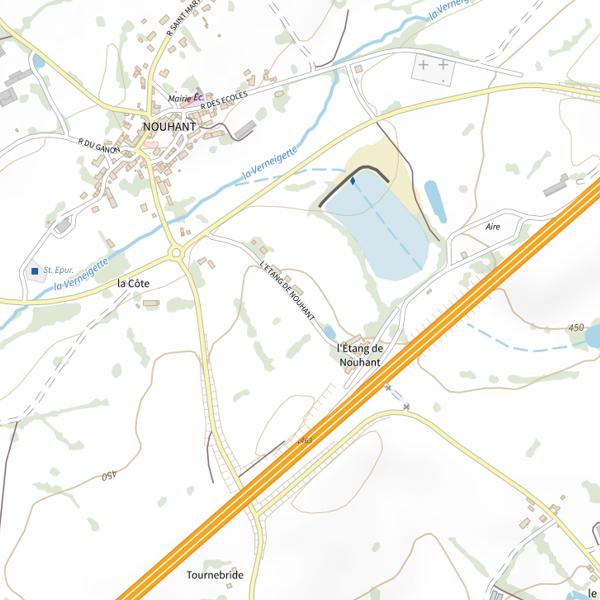 Plan cartographique de Étang du Golf de la Jonchère