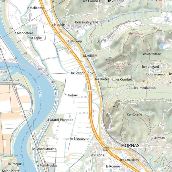 Plan cartographique de Étang du Gour garou