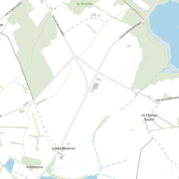 Plan cartographique de Étang du Grand Baronnet