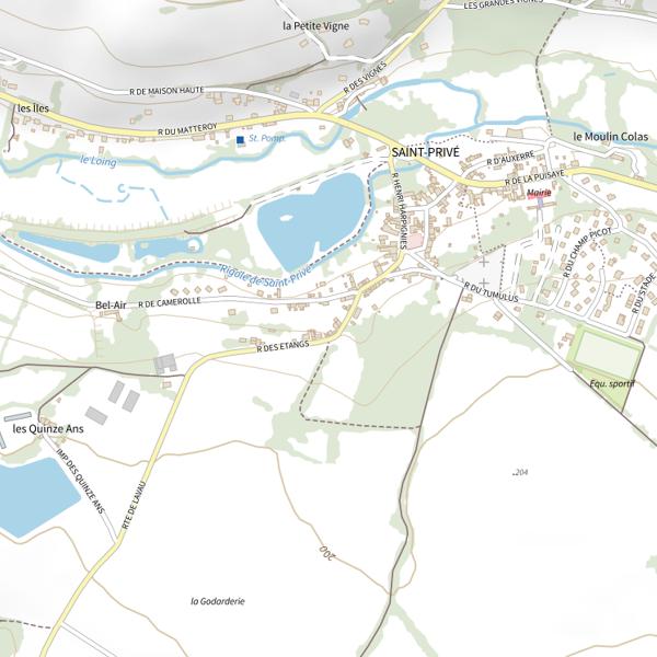 Plan cartographique de Étang du Grand Bouza