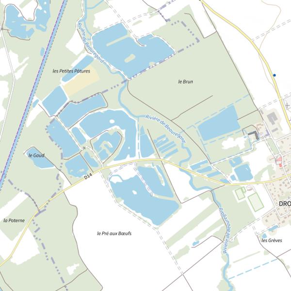 Plan cartographique de Étang du Grand Chêne (Droupt-Saint-Basle)