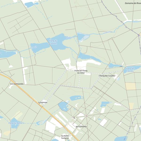 Plan cartographique de Étang du Grand Chêne (Salbris)