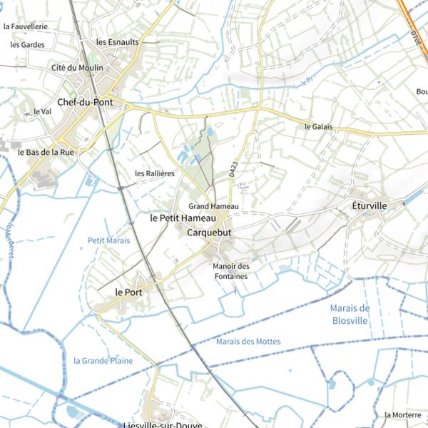 Plan cartographique de Étang du Grand Clos