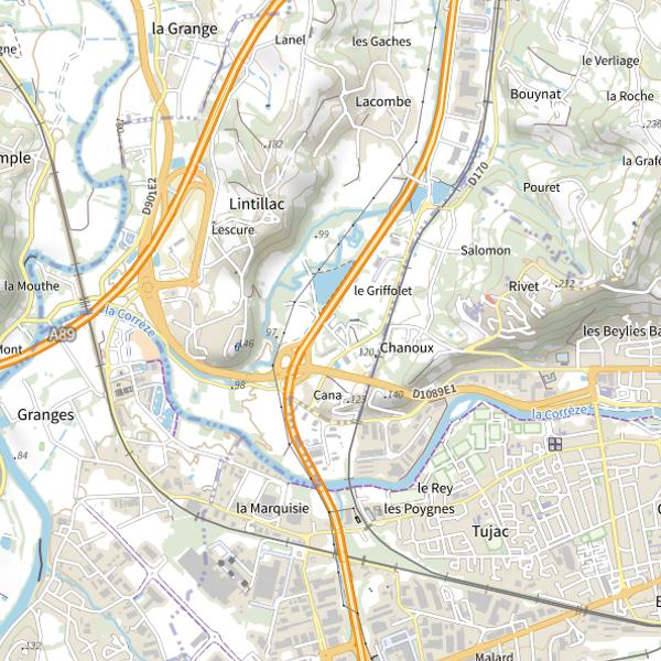 Plan cartographique de Étang du Griffolet
