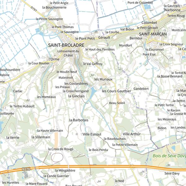 Plan cartographique de Étang du Haut