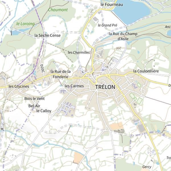 Plan cartographique de Étang du Hayon
