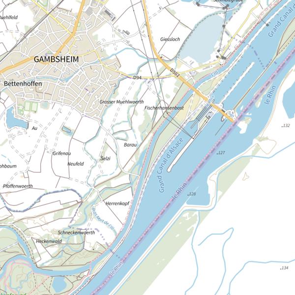 Plan cartographique de Étang du Hoodt