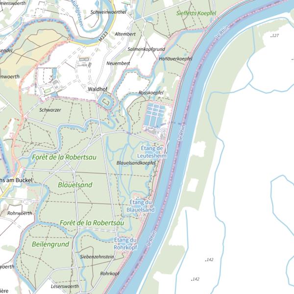 Plan cartographique de Étang du Leutesheim