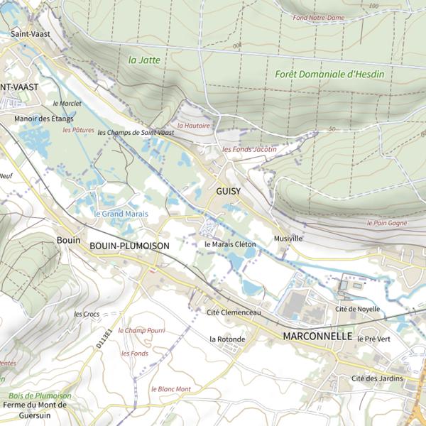 Plan cartographique de Étang du Marais