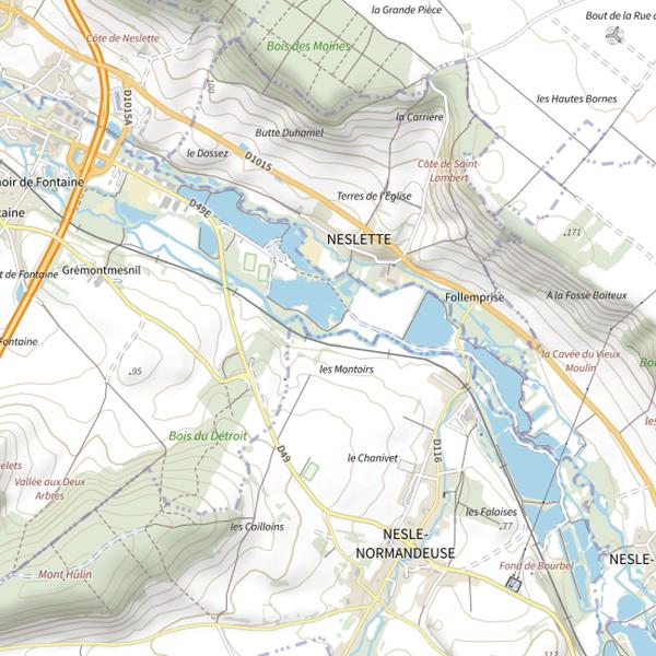 Plan cartographique de Étang du maronnier